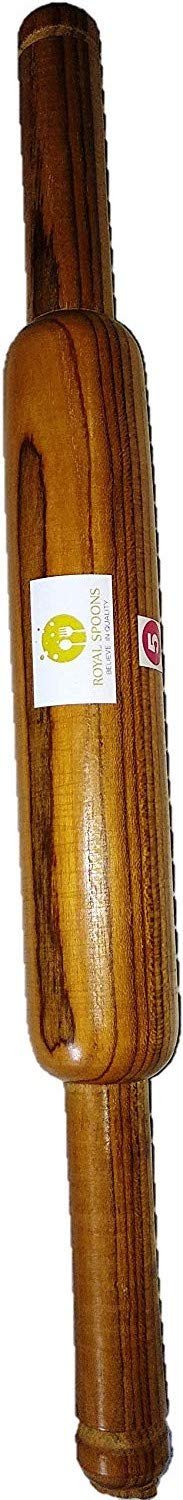 Believe in Quality Wooden Rolling Pin Teak Wood Sagwaan Belan/Chapati Maker, 14-Inch Long (Medium 1.5-Inch Thick Diameter)