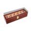 Birch & Co. Watch Box Organizer – 6 Slot Display Case with Glass Lid, PU Leather, Soft Velvet Interior – Elegant Storage for Men’s & Women’s Watches, Jewelry & Accessories – Gift-Ready Case, Brown