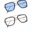 Blue Light Blocking Computer Glasses Gaming Filter Transparent Square Eyeglasses for Eye Protection Men and Women, Tablet/Laptop/Mobile/TV, Anti-blue/Tony Stark/Aviator Frames COMBO of 2,