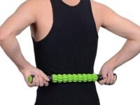 Bodylastics Deep Tissue Massage Roller Stick to Relieve Muscles Soreness, Cramping, Tightness for Legs, Back, Shoulder & Calf - 45cms Long (Green)