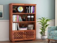 Book Shelf Wooden | Bookshelf for Home Library | Book Shelves Open Bookcase Books Rack | Display Unit Book Stand for Office & Home (Honey Finish)