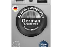 Bosch 7 kg 5 Star Front Load Fully-Automatic Washing Machine, Antibacterial Tech, AI ActiveWater, 15 Wash Programs, 53L Large Drum, SoftCare Paddle, Silver, WAJ24266IN (2026 Model)