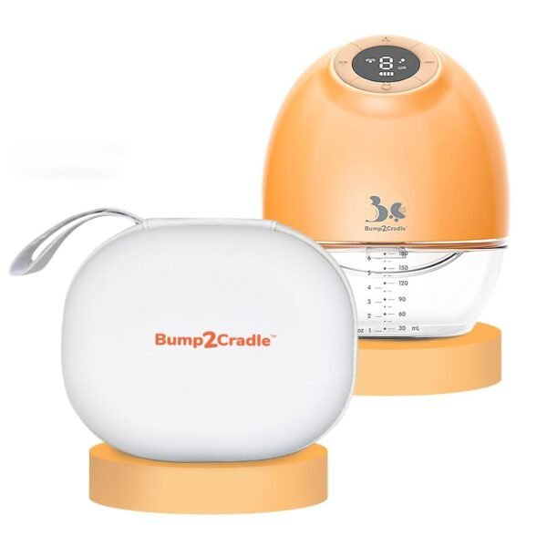 Bump2Cradle | ISO 9001:2015 Certified| No 1 Brand by Doctors and Lactation Experts |Automatic Nipple Corrector Patented Technology -Pump N Go Pro|Model: (B2C 117/Pro) Electric Breast Pump|Soft Cushion|17, 19,21 & 25 mm flanges |3 Modes & 9 Suction Levels|Usb Charging & Cordless Quiet 1 Yr Warranty | Storage bottle with Cap Free lactation consultation | FREE premium carry case pack of 1