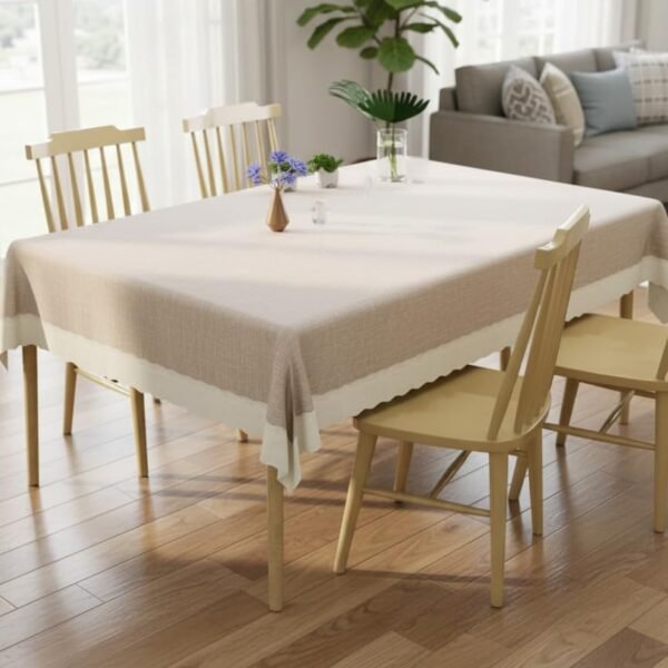CASA-NEST Rectangular Anti-Slip PVC Solid Plain White Lace (40x60 inch) 4 Seater Centre Table Cover with Exclusive Backing material-Lavender-printed0001 (40X60, Lavender)