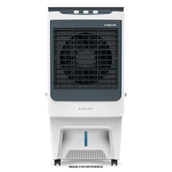 Cadlec StormAir 100L Desert Air Cooler, High Speed Fan with Powerful Air Throw, Inverter Compatible, Anti-Bacteria Honeycomb Pad, 3 Year Warranty | White