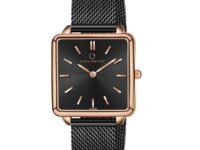 Carlington Iconic 2040 Analog Ladies Watch with Premium Mesh Chain, Scratch-Resistant Dial, and Water-Resistant Body – Square Dial Watches for Women and Girls