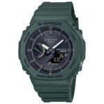 Casio G-Shock GA-B2100-3ADR Bluetooth Analog-Digital Black Dial Men Watch Green Resin Strap (G1244)