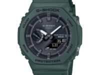 Casio G-Shock GA-B2100-3ADR Bluetooth Analog-Digital Black Dial Men Watch Green Resin Strap (G1244)