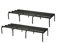 DECOWORLD || Metal Planter Stand || Plant Stand for Pots|| Outdoor Plant Stand || Black (Set of 2)