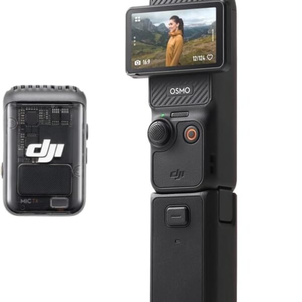 DJI Osmo Pocket 3 Creator Combo, Vlogging Camera with 1'' CMOS & 4K/120fps Video, 3-Axis Stabilization, Face/Object Tracking, Fast Focusing, Mic Included for Clear Sound, Small Camera for Photography