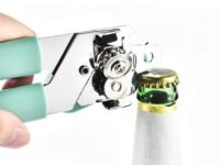 DJIVAN Heavy Duty Multipurpose Manual Stainless Steel Can Tin Bottle Opener Cutter with Strong Non Slip Handle | 3-in-1 Can Cutter with Anti Slip Hand Grip (18 X 5.5 X 3cm)