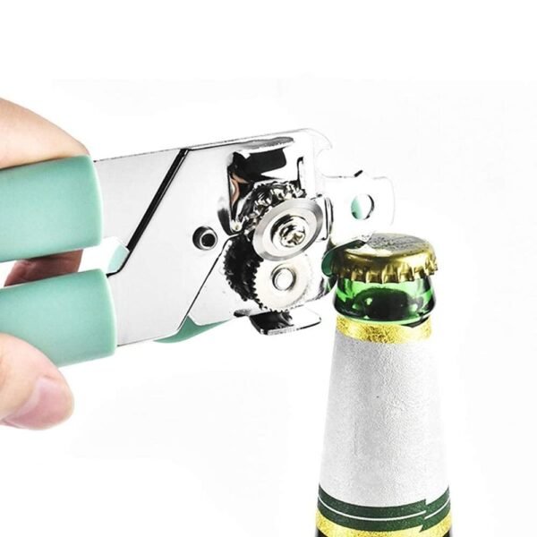 DJIVAN Heavy Duty Multipurpose Manual Stainless Steel Can Tin Bottle Opener Cutter with Strong Non Slip Handle | 3-in-1 Can Cutter with Anti Slip Hand Grip (18 X 5.5 X 3cm)
