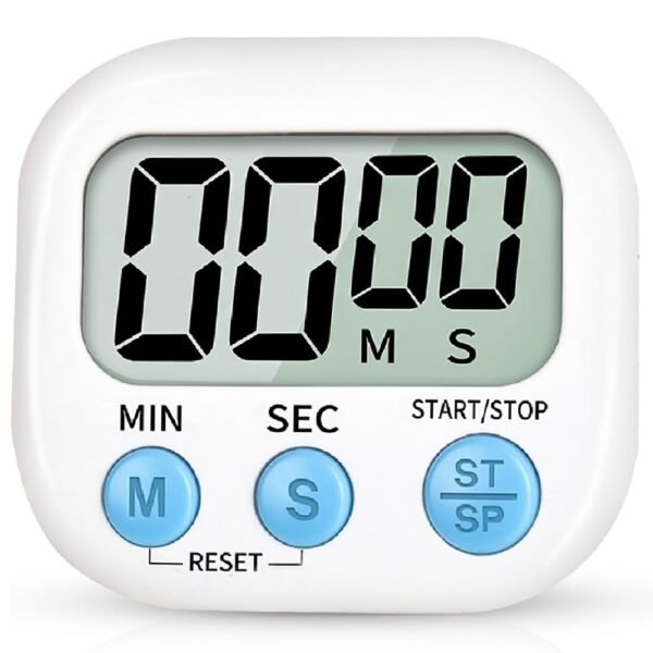 DOCAT Digital Kitchen Timer & Stop Watch Timer for Study, Countdown Large Digits, Loud Alarm, Magnetic Round Back Stand, Stopwatch Timer for Study, Oven, Cooking, Baking Essentials Kitchen Tools
