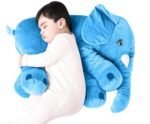 DearJoy Big Size Fibre Filled Stuffed Animal Elephant Soft Toy for Kids of Plush Hugging Soft Toy for Kids boy Girl Birthday Gift (60 cm, Blue Color, 1 Year Above)