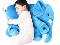 DearJoy Big Size Fibre Filled Stuffed Animal Elephant Soft Toy for Kids of Plush Hugging Soft Toy for Kids boy Girl Birthday Gift (60 cm, Blue Color, 1 Year Above)