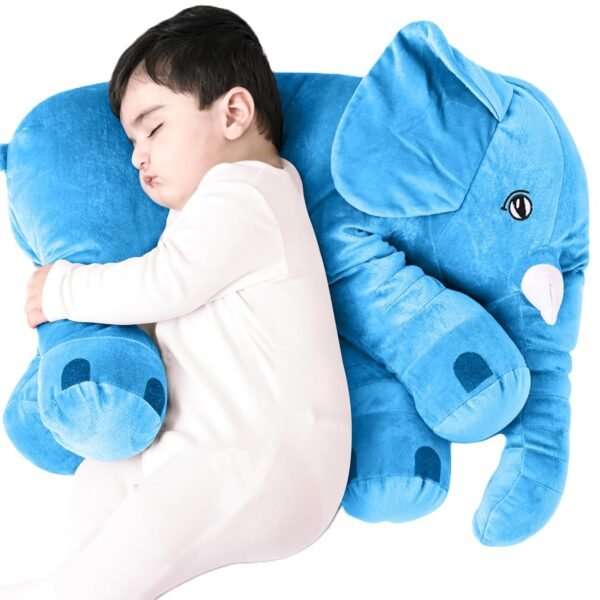 DearJoy Big Size Fibre Filled Stuffed Animal Elephant Soft Toy for Kids of Plush Hugging Soft Toy for Kids boy Girl Birthday Gift (60 cm, Blue Color, 1 Year Above)
