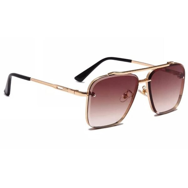 Dervin UV Protected Driving Pilot Gradient Square Metal Body Sunglasses for Men and Women