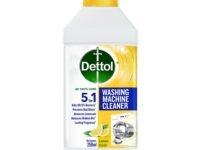 Dettol 5 in 1 Washing Machine Cleaner & Descaling Liquid for top load and front load| Lemon 250ml | Removes Limescale, Dirt and Bad odour | Kills 99.9%* Bacteria