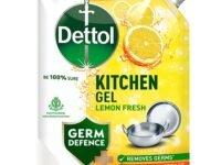 Dettol Dishwash liquid and Kitchen Gel || Cuts Tough Grease || Remove germs || Lemon Fragrance ||1500ml (Refill Pack)