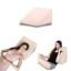 Dormyo Wedge Pillow Memory Foam for Back Support - Wedge Pillow for Neck & Back Pain - Acid Reflux Pillows for Sleeping - High Resilience Foam with Zipper Outer Velvet Cover 18" X 17.5" X 11" Cream