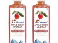 Dr. Morepen Apple Cider Vinegar With 2X Mother - 1000Ml, Raw, Unfiltered & 100% Unpasteurized, Naturally Fermented Blend Of Freshly Brewed Himalayan Apple, Double Mother Content Formula