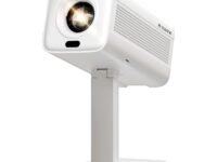 E GATE Atom 4X Automatic Projector 4k Ultra HD | Live TV | Android | Brightest 400 ISO | Native 1080p, Netflix, Prime | Precision Focus - Auto Keystone | USB-HDMI ARC+CEC | HDR+HLG | WiFi 6-BT | Egate