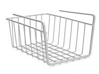 EITHEO Under Shelf Storage Basket - Maximize Kitchen Space with Powder Coated Under Cabinet Storage Organizer | 16 Inch Size White (Pack of 1)