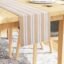 Encasa XO Dining Table Runner for 4 to 6 Seater| Yarn Dyed Fine Ribbed Cotton | Size 32x250 cm | Franca Beige Stripes | Machine Washable
