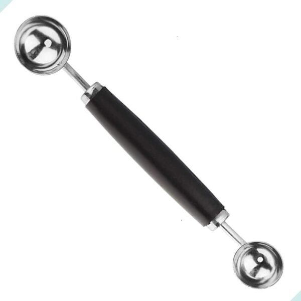 FINALITY Double-Sided Fruit Melon Baller Spoon, 2 in 1 Stainless Steel Scoop Cutter 17cm Multicolor, Pack of (1)