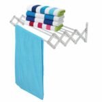 Familia- Heavy Duty Retractable SS Foldable Wall Mount Cloth Drying Stand, Organizer – 3 Ft. Total Drying Length 21 Ft (7 Tube x 3 ft) for Balcony, Bathroom, Bedroom, Clothes Washing Area (CS7x3WMSS)