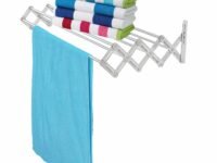 Familia- Heavy Duty Retractable SS Foldable Wall Mount Cloth Drying Stand, Organizer – 3 Ft. Total Drying Length 21 Ft (7 Tube x 3 ft) for Balcony, Bathroom, Bedroom, Clothes Washing Area (CS7x3WMSS)