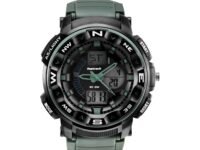 Fastrack Quartz Analog Digital Black Dial Green Plastic Strap Unisex Watch - NT38076PP02W