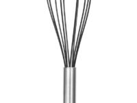 Femora Premium Virgin Silicone Egg Whisk with Grip Handle, Black