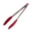 Femora Premium Virgin Steel and Silicone Locking Food Tongs with Grip Handle for Kitchen, Barbeque and Serving | 9 inch | Pack of 1 | Red