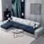 Florendo 5- to 6-Person Sofa Fabric Lhs L Shape Sofa Set (Blue-Light Grey)