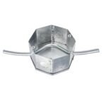 Forus Metal Fan Box Round Wall-Mounted Ceiling Fan Box, 18 Gauge GI Sheet Metal, Rustproof Heavy-Duty Flush Mount Electrical Junction Box, Durable Galvanized Iron, Modular Design, 18 Gauge Thickness