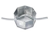Forus Metal Fan Box Round Wall-Mounted Ceiling Fan Box, 18 Gauge GI Sheet Metal, Rustproof Heavy-Duty Flush Mount Electrical Junction Box, Durable Galvanized Iron, Modular Design, 18 Gauge Thickness