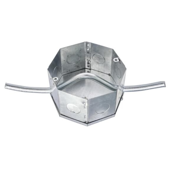 Forus Metal Fan Box Round Wall-Mounted Ceiling Fan Box, 18 Gauge GI Sheet Metal, Rustproof Heavy-Duty Flush Mount Electrical Junction Box, Durable Galvanized Iron, Modular Design, 18 Gauge Thickness