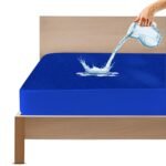 GADDA CO 100% Waterproof Premium Mattress Protector for Double Bed King Size 78x72 Inches / 6.5x6 ft| Cotton Feel Mattresses Cover |360° Elastic Fitted | Fits Upto 10 Inch | Bed Cover | Royal Blue