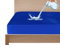 GADDA CO 100% Waterproof Premium Mattress Protector for Double Bed King Size 78x72 Inches / 6.5x6 ft| Cotton Feel Mattresses Cover |360° Elastic Fitted | Fits Upto 10 Inch | Bed Cover | Royal Blue
