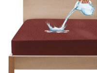 GADDA CO Single Size Waterproof Mattress Protector | Ultra-Soft Cotton Terry Feel | Breathable & Hypoallergenic Mattress Cover | 78x36 inch (6.5x3 ft) | Coffee, Pack of 1