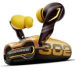 GOBOULT Mustang Torq Wireless in Ear Earbuds with 60H Playtime, App Support, Quad Mic ENC, 45ms Low Latency, 13mm Driver, Breathing LEDs, Made in India Ear Buds Wireless (Yellow)