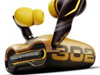 GOBOULT Mustang Torq Wireless in Ear Earbuds with 60H Playtime, App Support, Quad Mic ENC, 45ms Low Latency, 13mm Driver, Breathing LEDs, Made in India Ear Buds Wireless (Yellow)