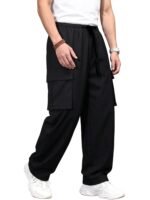 GRECIILOOKS Men's Regular Fit Low Rise Polycotton Cargos | Cargo Track Pant | Loose Fit | Regular Trouser (Available in Plus Size)