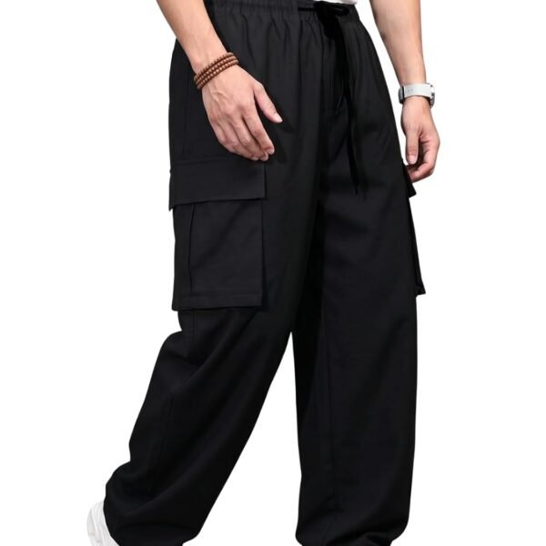 GRECIILOOKS Men's Regular Fit Low Rise Polycotton Cargos | Cargo Track Pant | Loose Fit | Regular Trouser (Available in Plus Size)