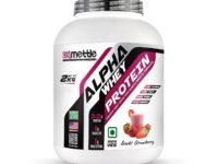 Getmymettle Alpha Whey Protein Powder, Scarlet Strawberry (2kg / 4.4lbs) | 35.06g Protein Per Serving | High Protein for Muscle Growth & Recovery | Fast Absorption | Gym Nutrition
