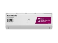 Godrej 1.5 Ton 3 Star, 5 Years Comprehensive Warranty, AI Powered, 5-In-1 Convertible Cooling, Inverter Split AC (Copper, Model, Heavy duty cooling at 52 °C, AC1.5T EI 18P3T WZT 3S, White)