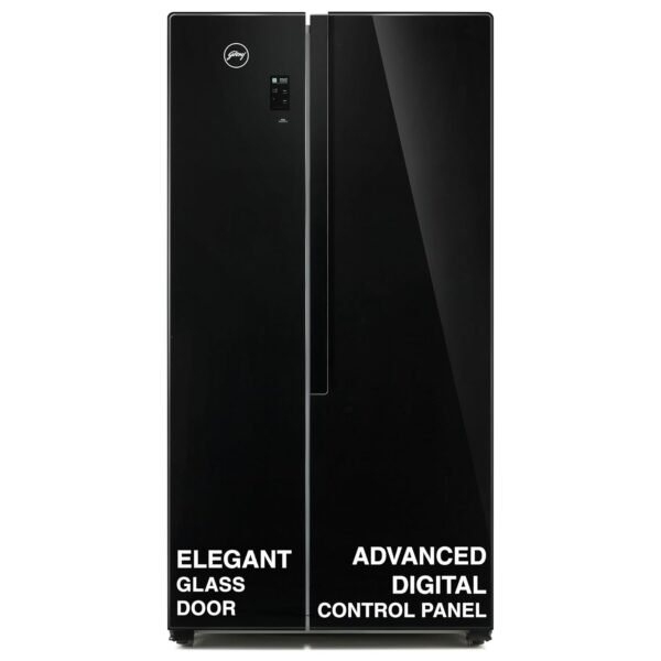 Godrej 564 L Multi Air Flow System, With Advanced Controls Frost Free Side-By-Side Refrigerator(RS EONVELVET 579 RFD GL BK, Glass Black)