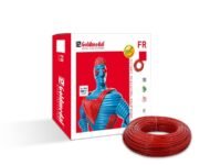 Goldmedal 90 Meter 1100V 4.0 Sq mm Fire Retardant Electric Wire (Red) - Pack of 1 | Wire for Domestic & Industrial Connection Use | Multi-Strand, PVC Electrical Insulated Copper Wire