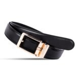 HAMMONDS FLYCATCHER Genuine Leather Belt for Men, Premium Leather Belt with Auto Lock mechanism, Mens Belt Leather Branded with Slide Lock for Everyday Wear
